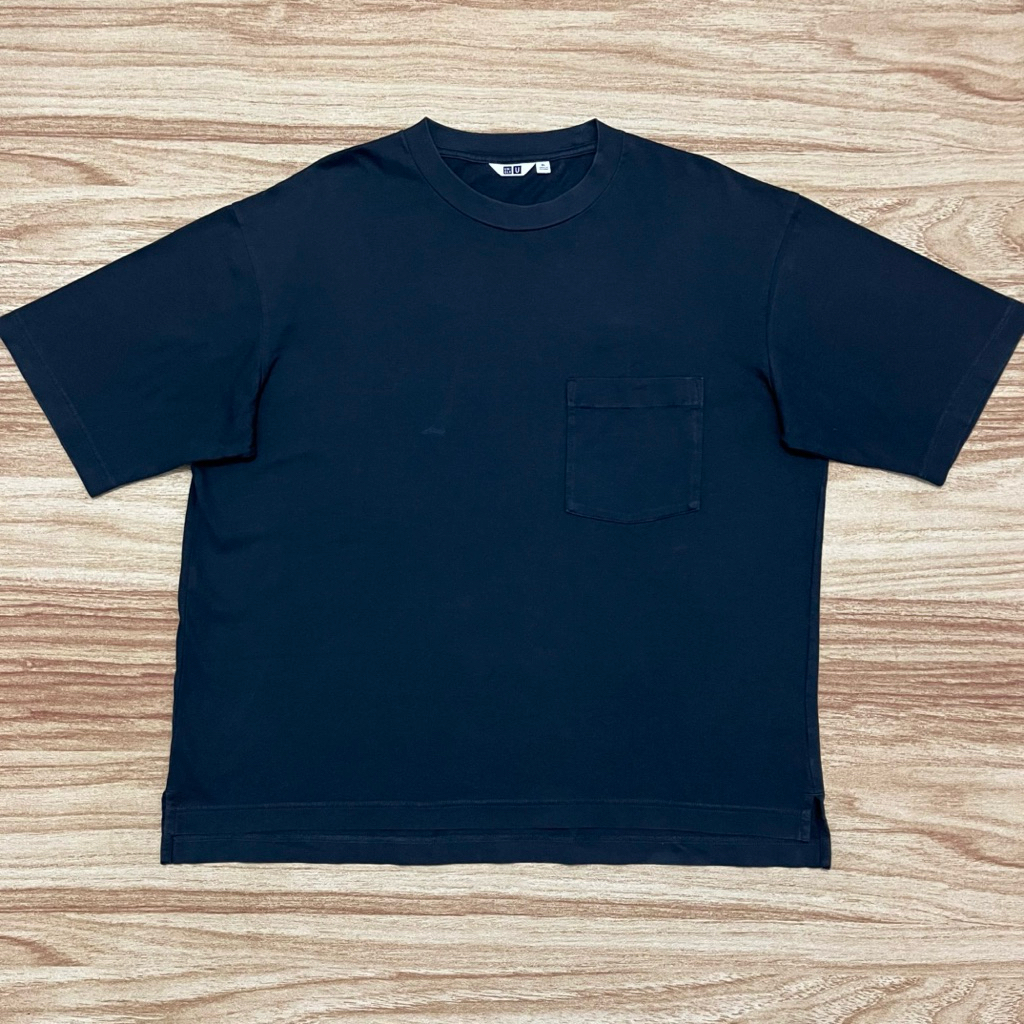 T-Shirt UNIQLO Oversize Pocket Bottle Green (XL)