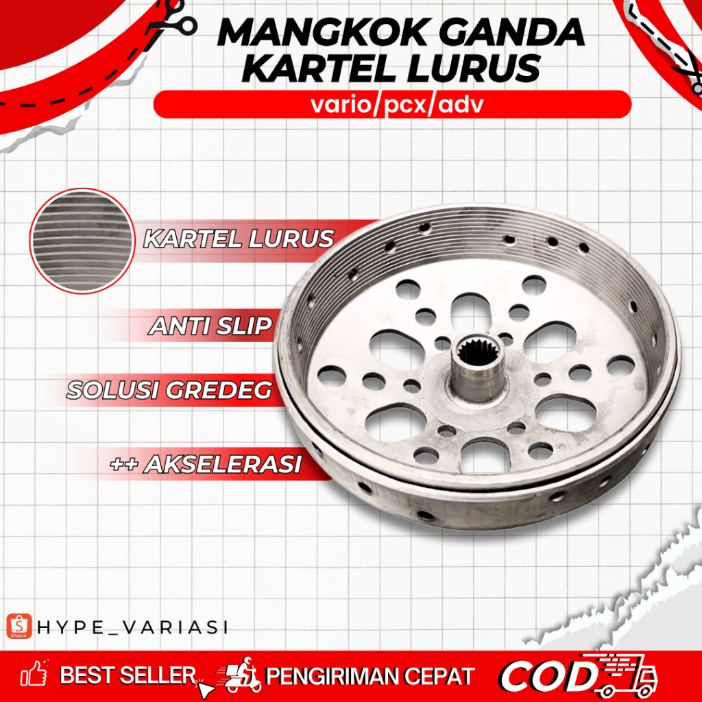 mangkok ganda mangkok cvt  matic mangkok ganda vario pcx adv mangkok kartel vario  125 150 160