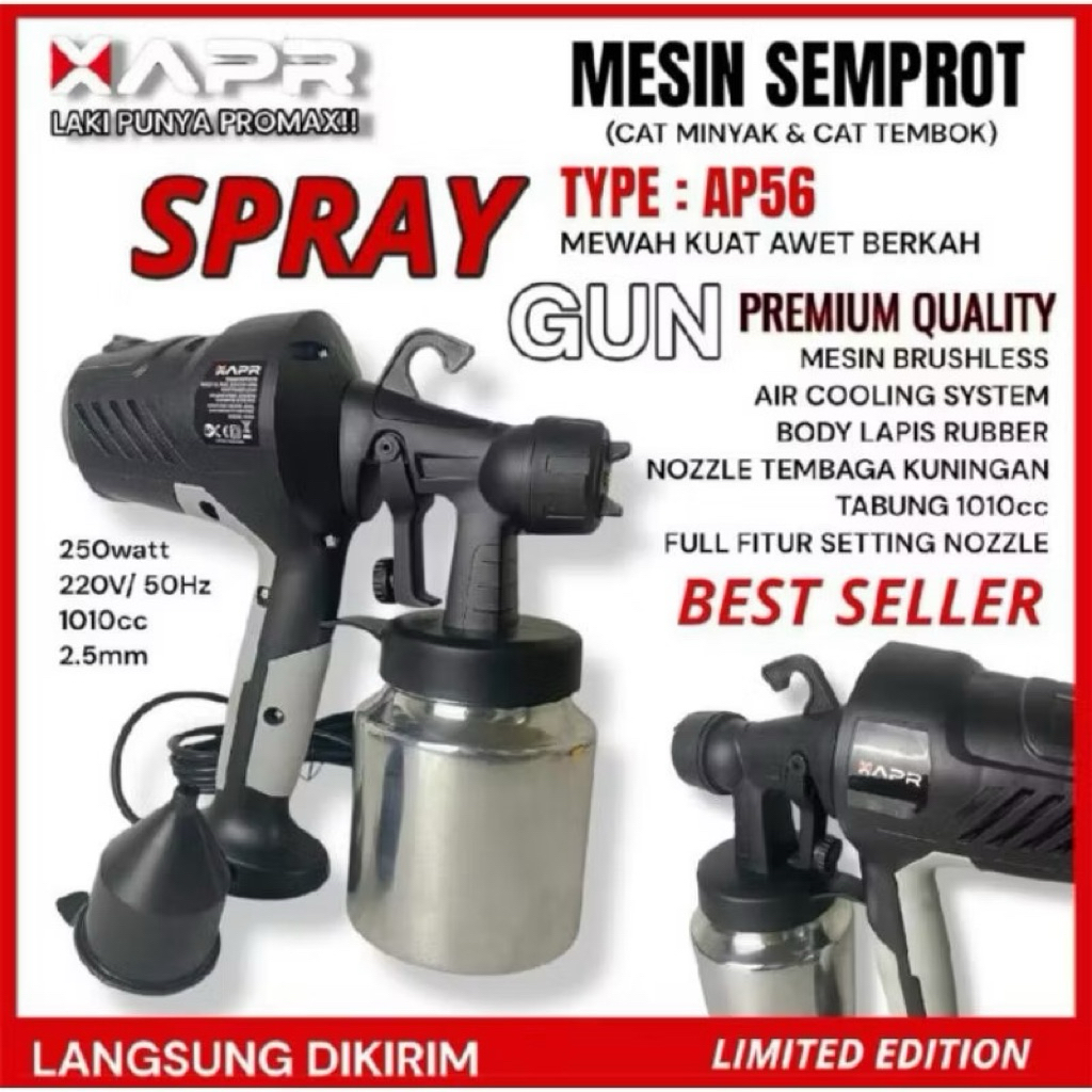 APR AP56 Spray gun elektrik APR japan technology mesin semprot cat minyak cat tembok multifungsi