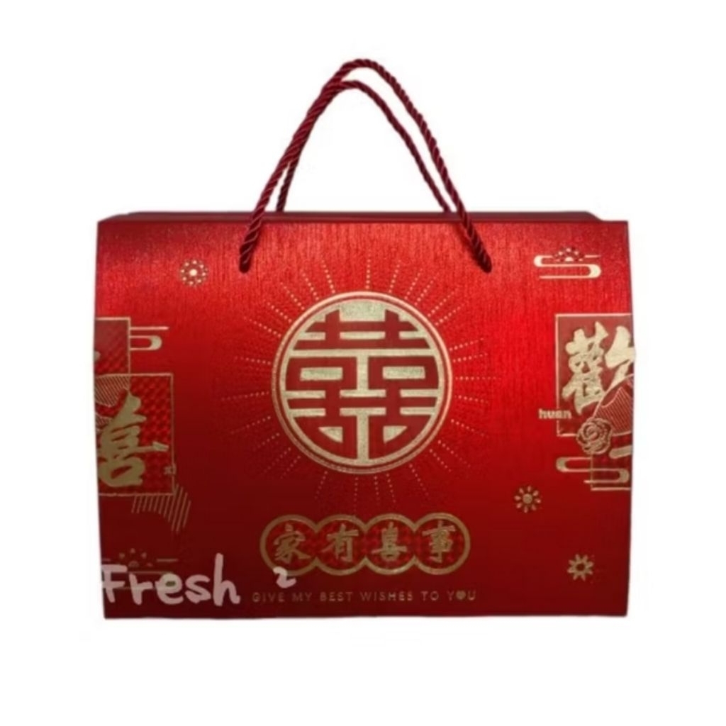 Paperbag sangjit 25CM / kantong sangjit merah / peperbag handuk /kotak sangjit