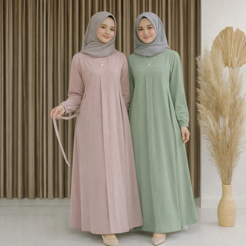 Gamis Wanita Muslimah Trend Jumbp Dress Gamis Lebara 2026 Ghames Terbaru 2026 Baju Abayaa Baru Pakea