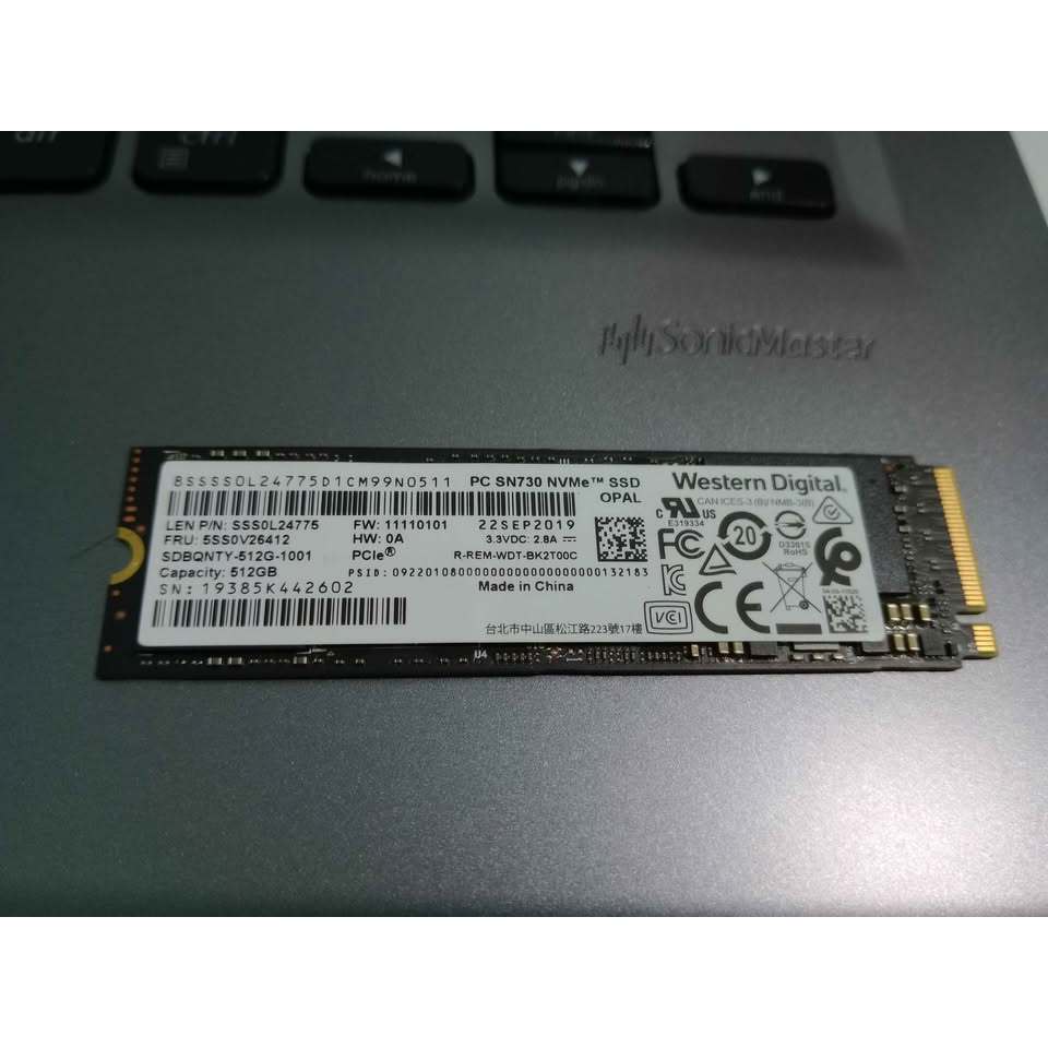 ssd nvme 512gb ori copotan merk WD SN730 kondisi normal bagus
