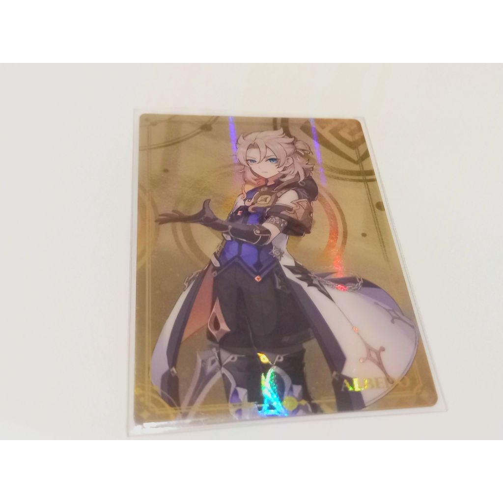 [READY] OFFICIAL GENSHIN IMPACT METAL CARD BANDAI WAFER VOL 1 VOL 2 ALBEDO TCG PC CARD POSTCARD PHOT