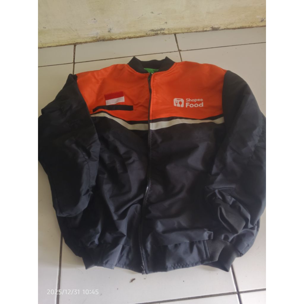 jaket ojol Oren + hijau (bolak balik)