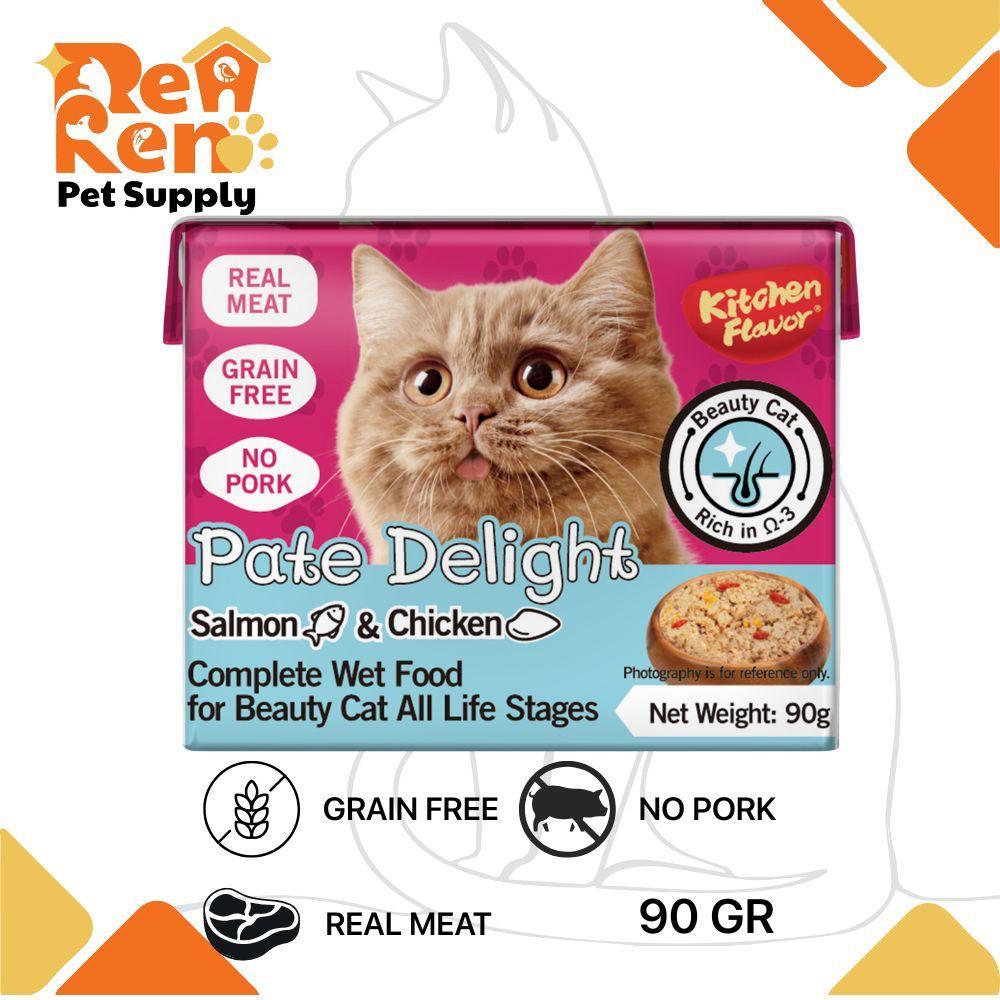 Kitchen Flavor Cat Pate Delight Salmon Chicken Wet Food 90gr