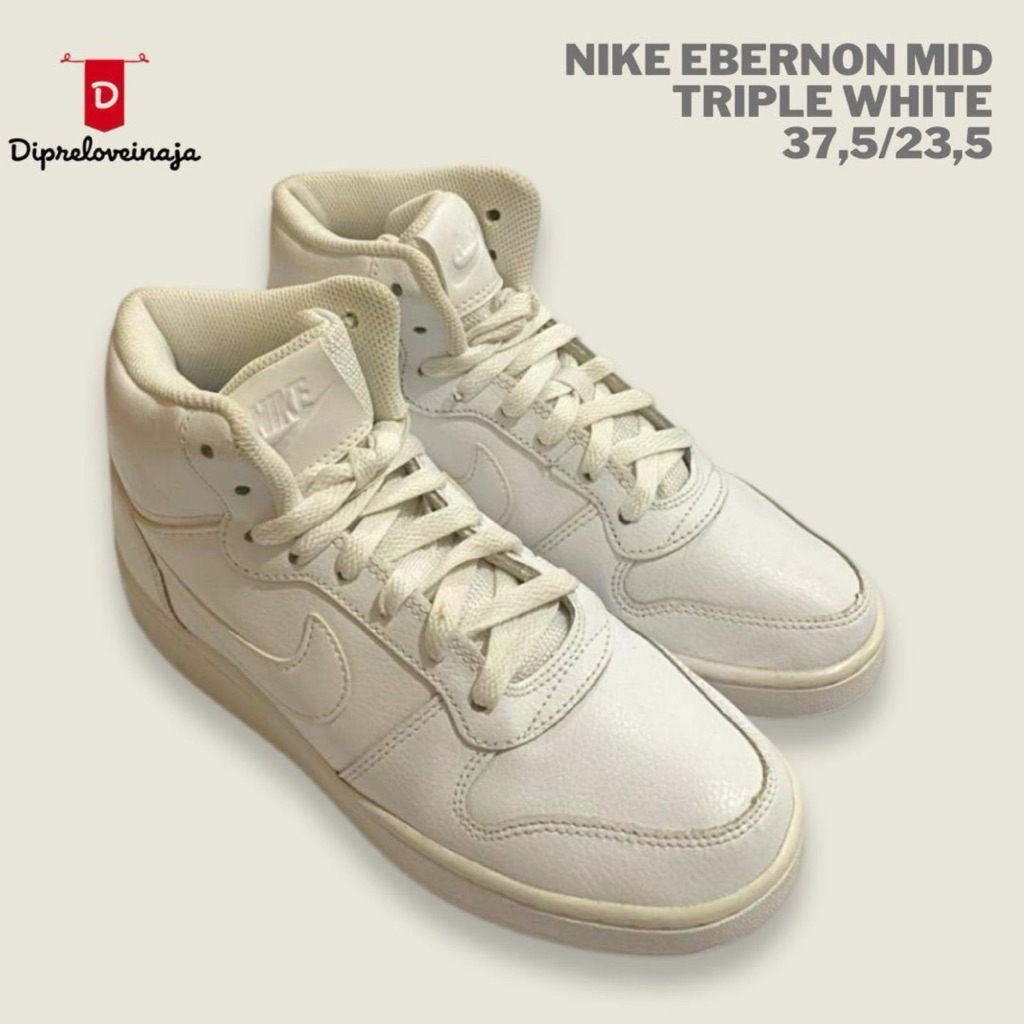 NIKE EBERNON MID TRIPLE WHITE PRELOVED DPLA0308