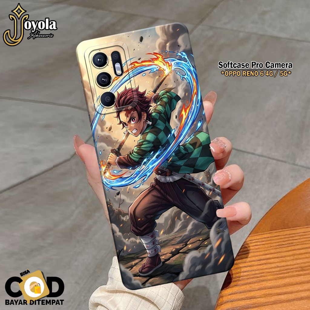 Case OPPO RENO 6 4G / 5G - Fashion Case Anime - Silikon Pro Camera - Softcase  OPPO RENO 6 4G / 5G -
