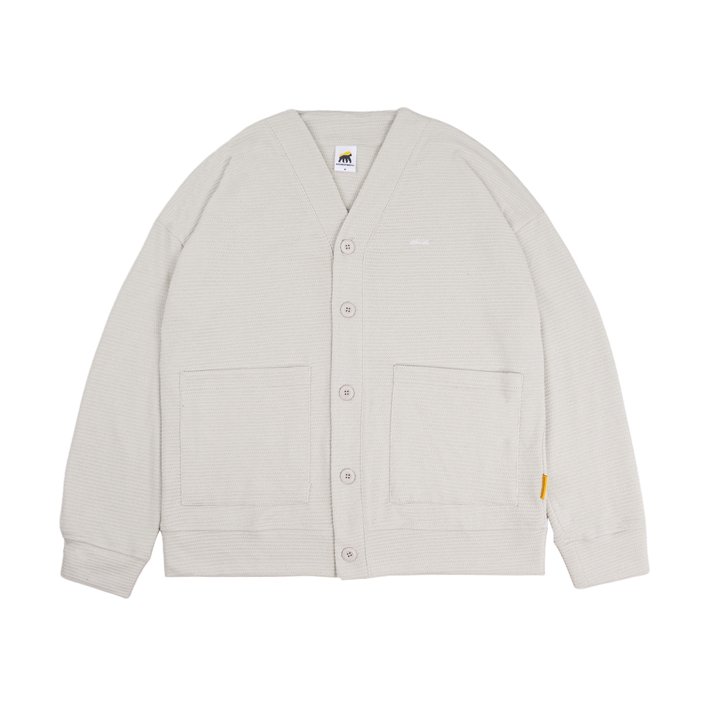 House of Smith Sweater Cardigan Oversized Pria - Basic Waffle Oversized Cardigan Ivory