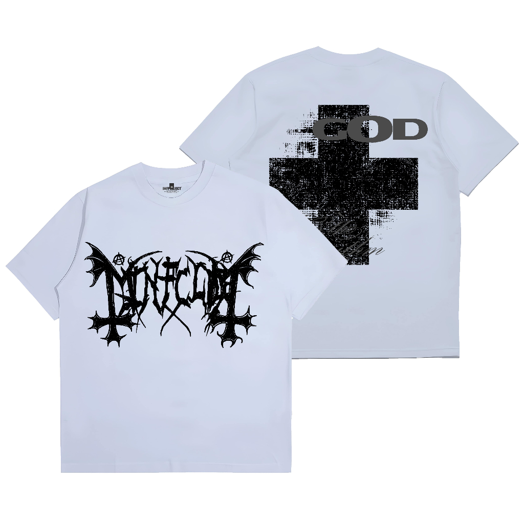 Heavyweight Infinity Project Tshirt White River 24s Cotton Kaos