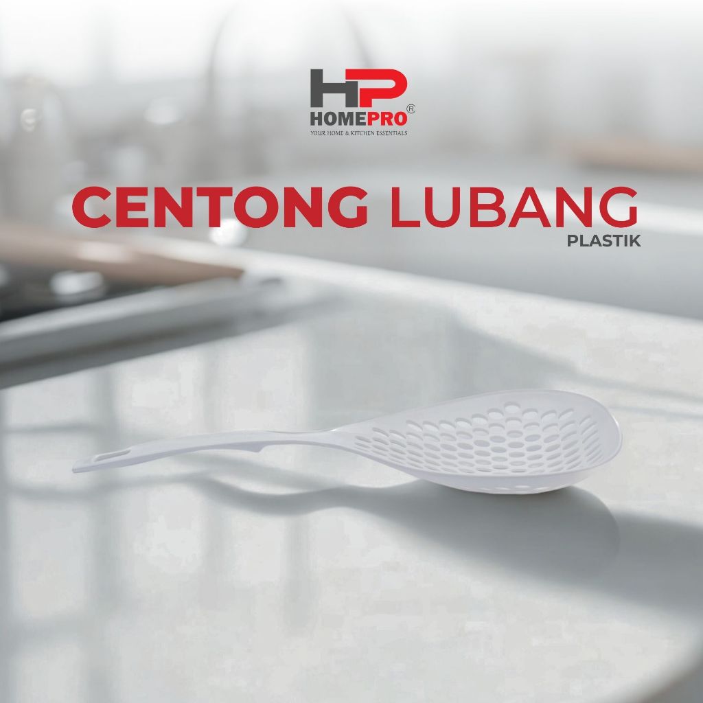 HomePro - Centong Lubang Saringan Plastik Jumbo Aneka Warna - Centong Saringan Sayur Serbaguna BPA F