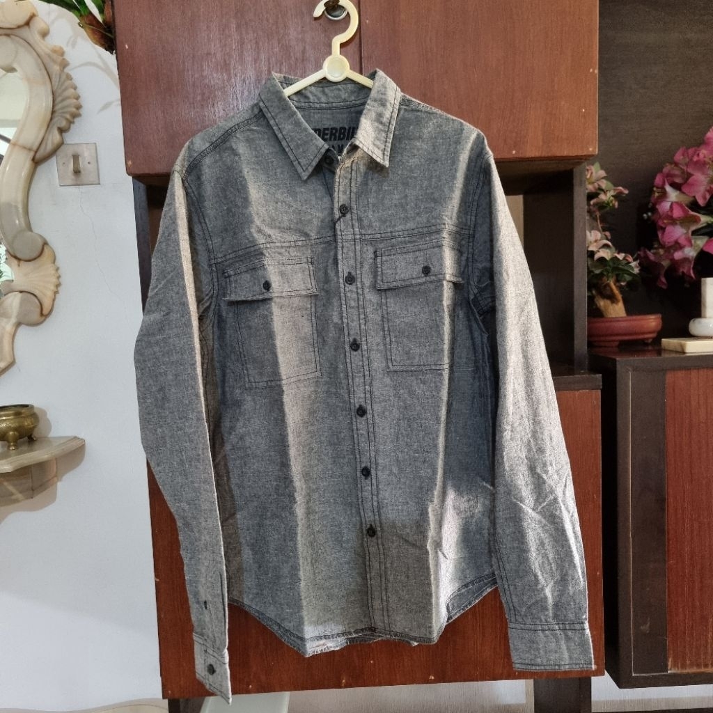 Kemeja Panjang Spyderbilt Denver Grey Original