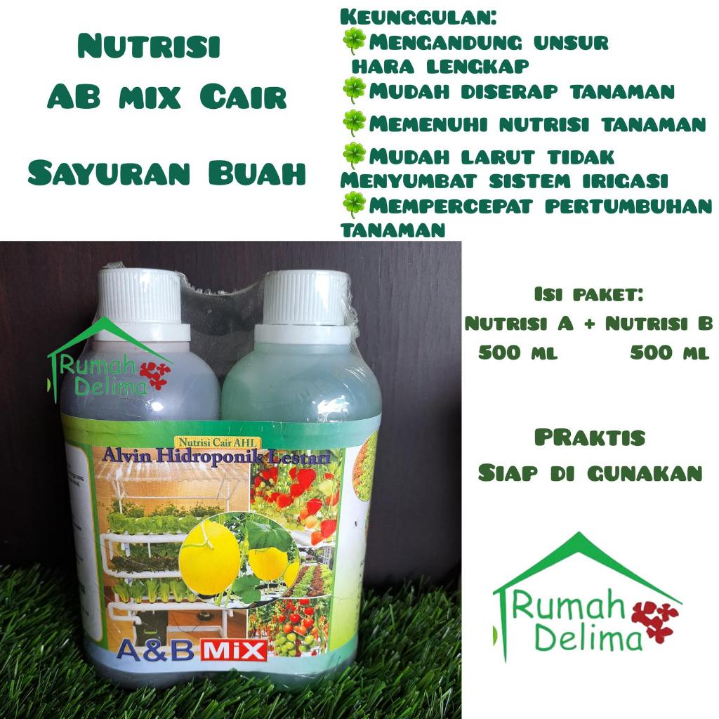 Nutrisi Hidroponik AB Mix Cair Sayuran Buah