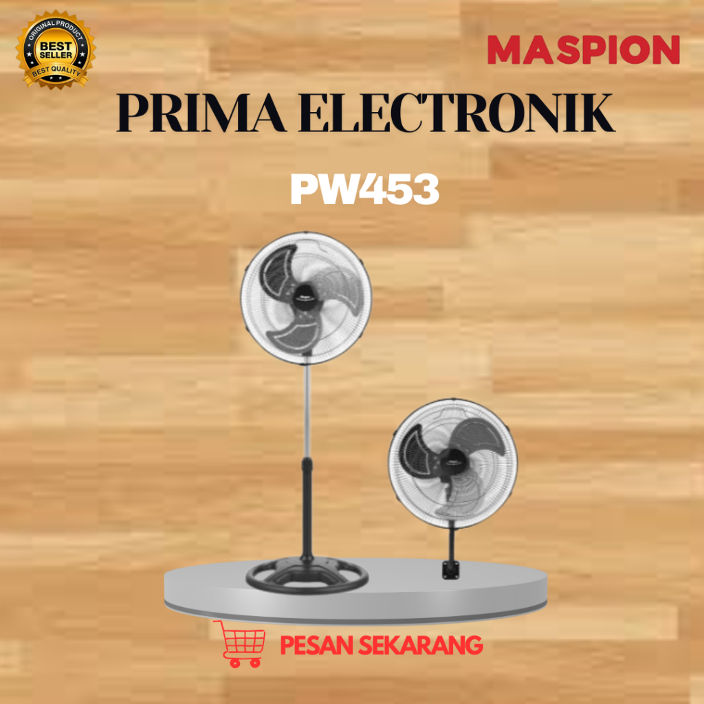 MASPION KIPAS ANGIN POWER FAN PW453 18Inch/PW453/PW-453/KIPAS ANGIN ORIGINAL MASPION / GARANSI RESMI