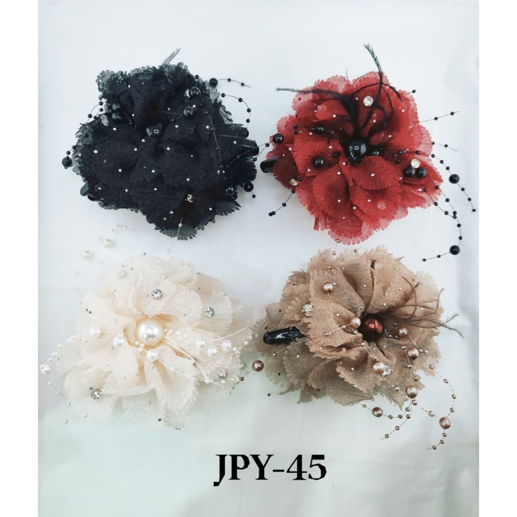 GROSIR Jepit Rambut Jedai Premium Korea Motif Pita Bunga Besar Bunga bulujepit rambut modis