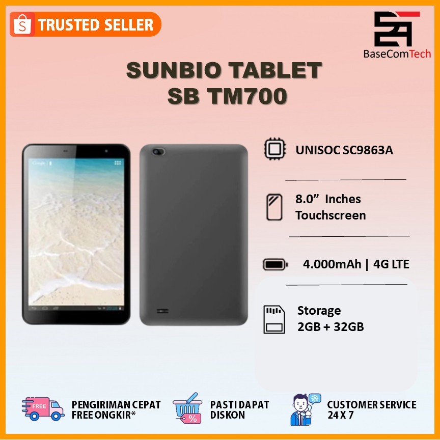 Sunbio Tablet SB TM700 RAM 2GB ROM 32GB 8.0 4G | Tablet Murah | Garansi Resmi Indonesia