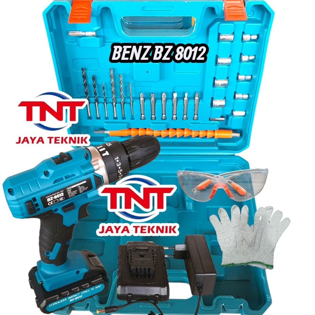 BENZ WERKZ BZ-8012 MESIN BOR BATERAI CORDLESS DRILL 10MM 18V BENZ BZ 8012 / CORDLESS DRILL BENZ BZ80