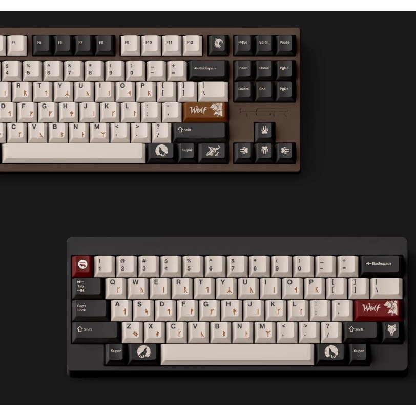 Keycaps FBB Wolf Cherry Profile PBT Dye Sub