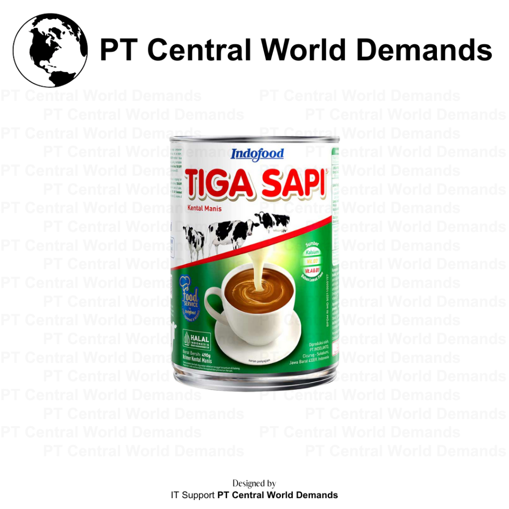 Tiga Sapi Kental Manis 490gr / Susu Kental Manis Tiga Sapi