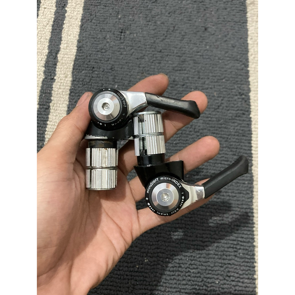 bar end shifter microshift 2/3 x 9 speed roadbike gravel compatible rd shimano
