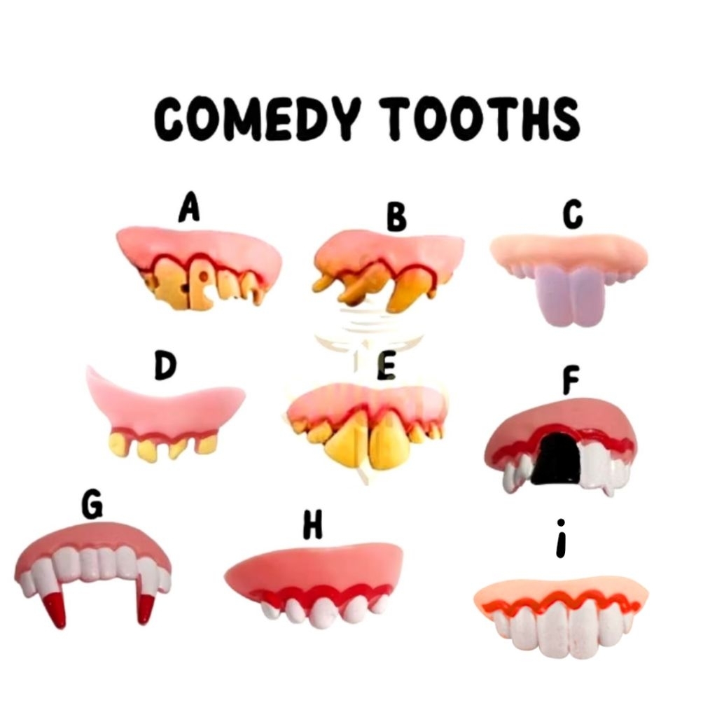 Gigi Prank - Gigi Tonggos - Prank Gigi Tonggos - Mainan Gigi - Gigi Taring - Joke - Sword Magic Shop