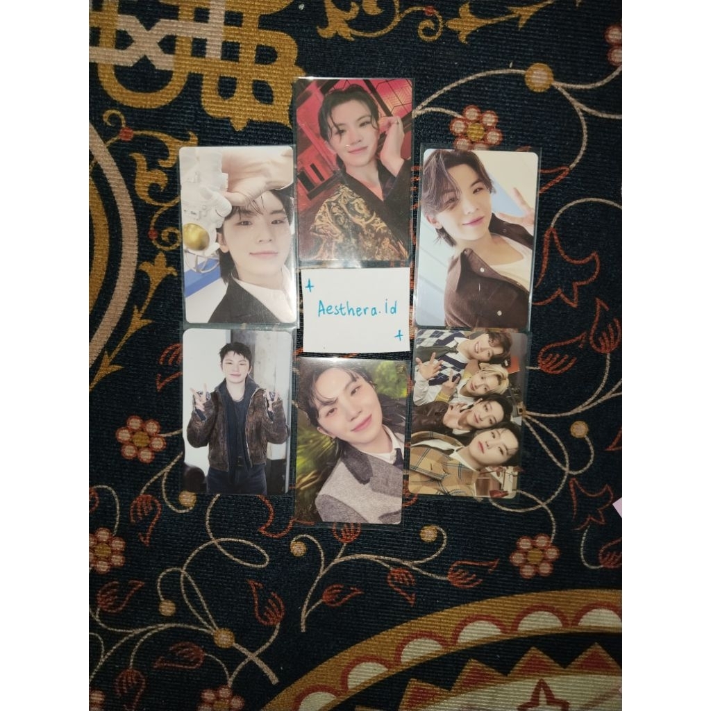 photocard woozi seventeen, fml, yes24, sg24, right here set dan photocard performance unit