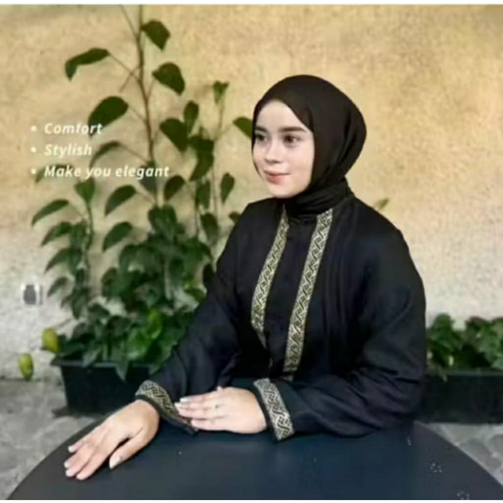 (COD) Promo Abaya Madina Renda Lurus Ironless Adem Lembut//Gamis Arab Saudi Turkey