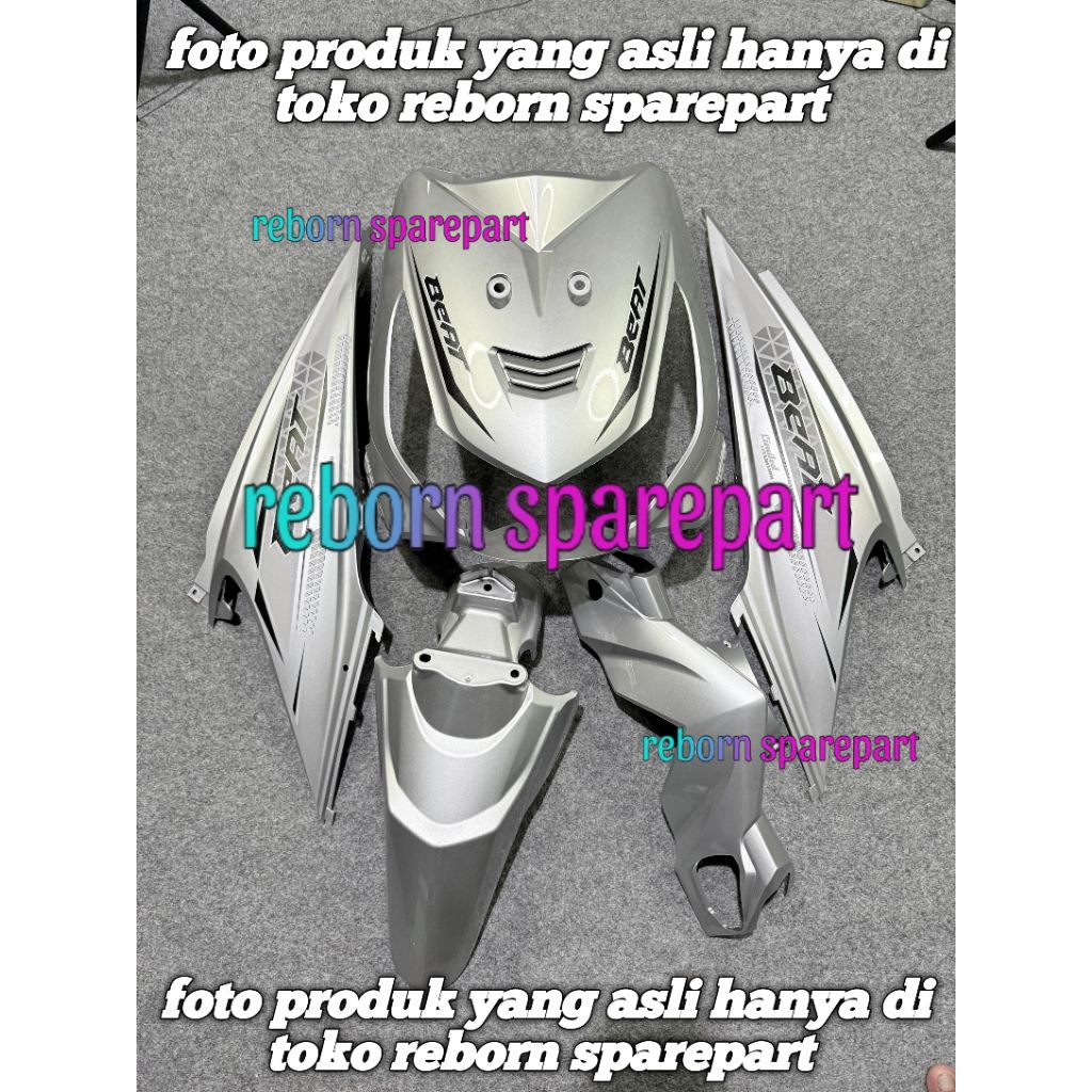 cover full body halus Honda beat karbu silver striping diamond transparan 2008-2012 - fullset body b