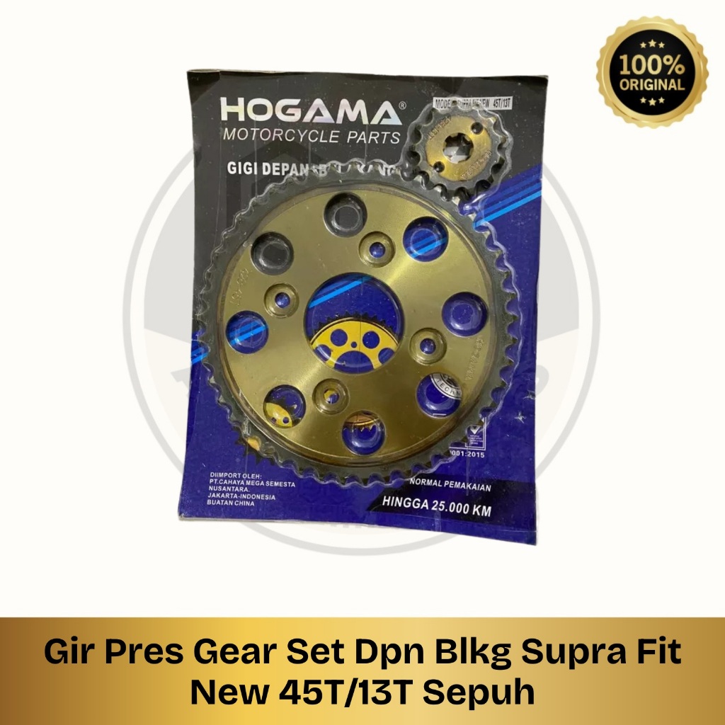 Gir Pres Set Depan Blkg Supra fit new 45T/13T Sepuh