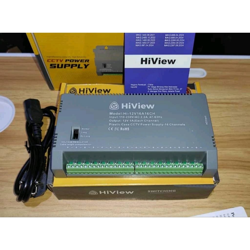 Power Supply CCTV HIVIEW Adaptor Switching 16ch HIVIEW Adaptor CCTV 16 port kamera
