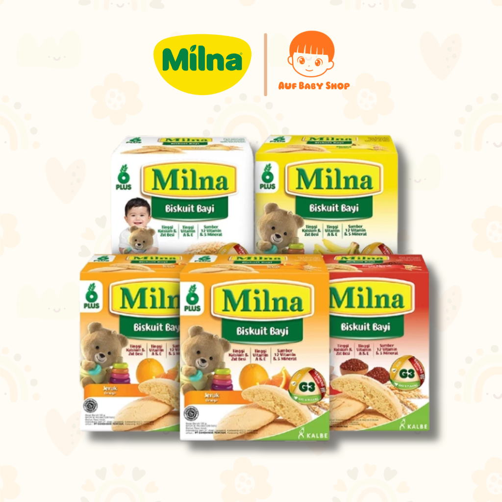 Milna Biskuit Bayi Sehat 6+ Camilan Snack Biscuit Cemilan Selingan MPASI untuk usia anak 6 bulan
