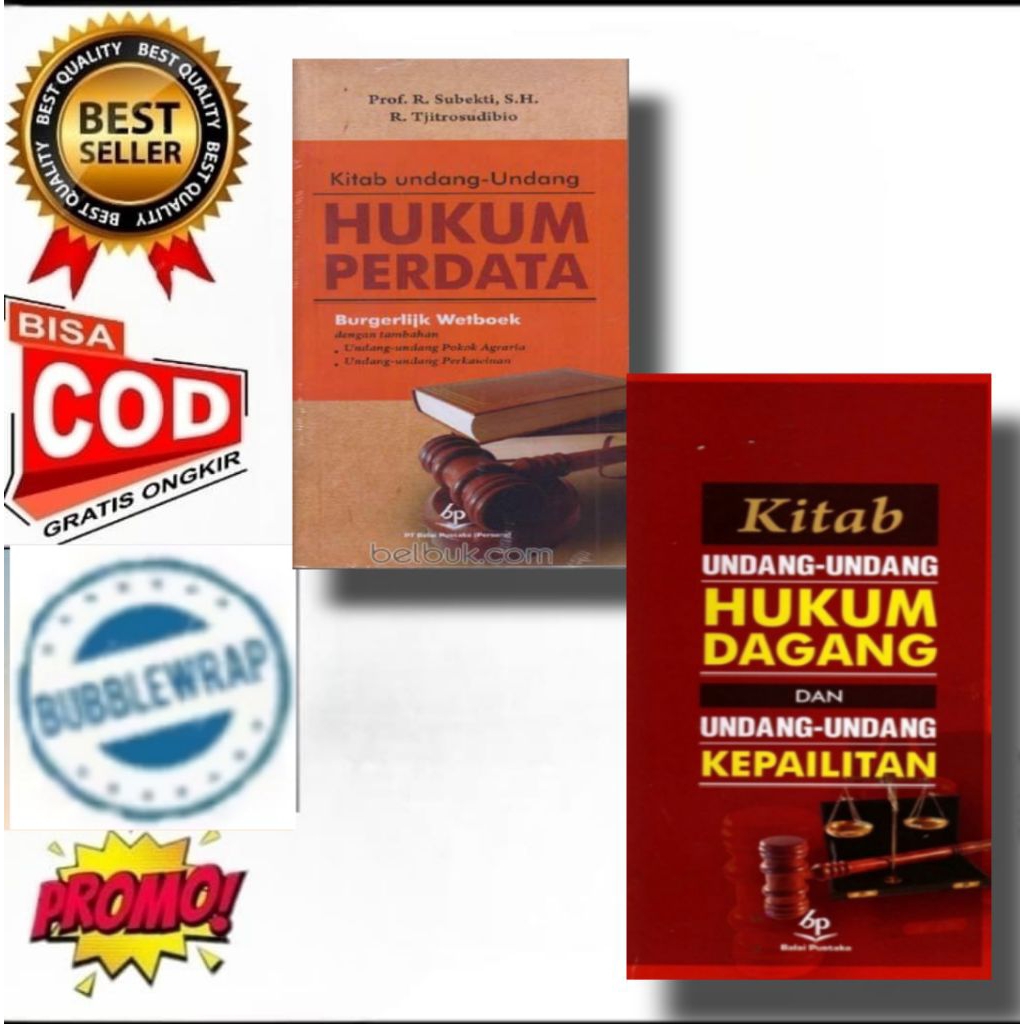 BUKU KITAB UNDANG UNDANG HUKUM PERDATA BW . KUHD KITAB UNDANG UNDANG HUKUM DAGANG - PROF. SUBEKTI