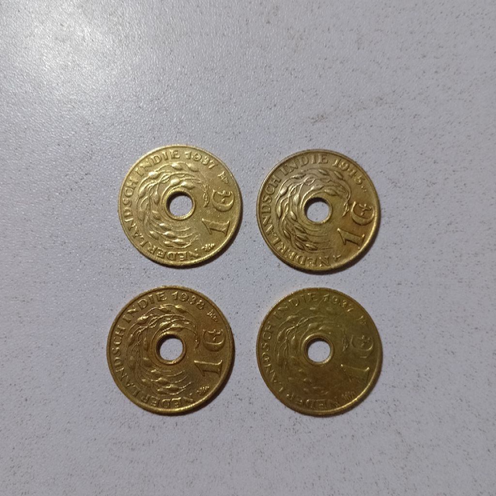 Koin uang 1 Cent Nederlandsch Indie Queen Wilhelmina