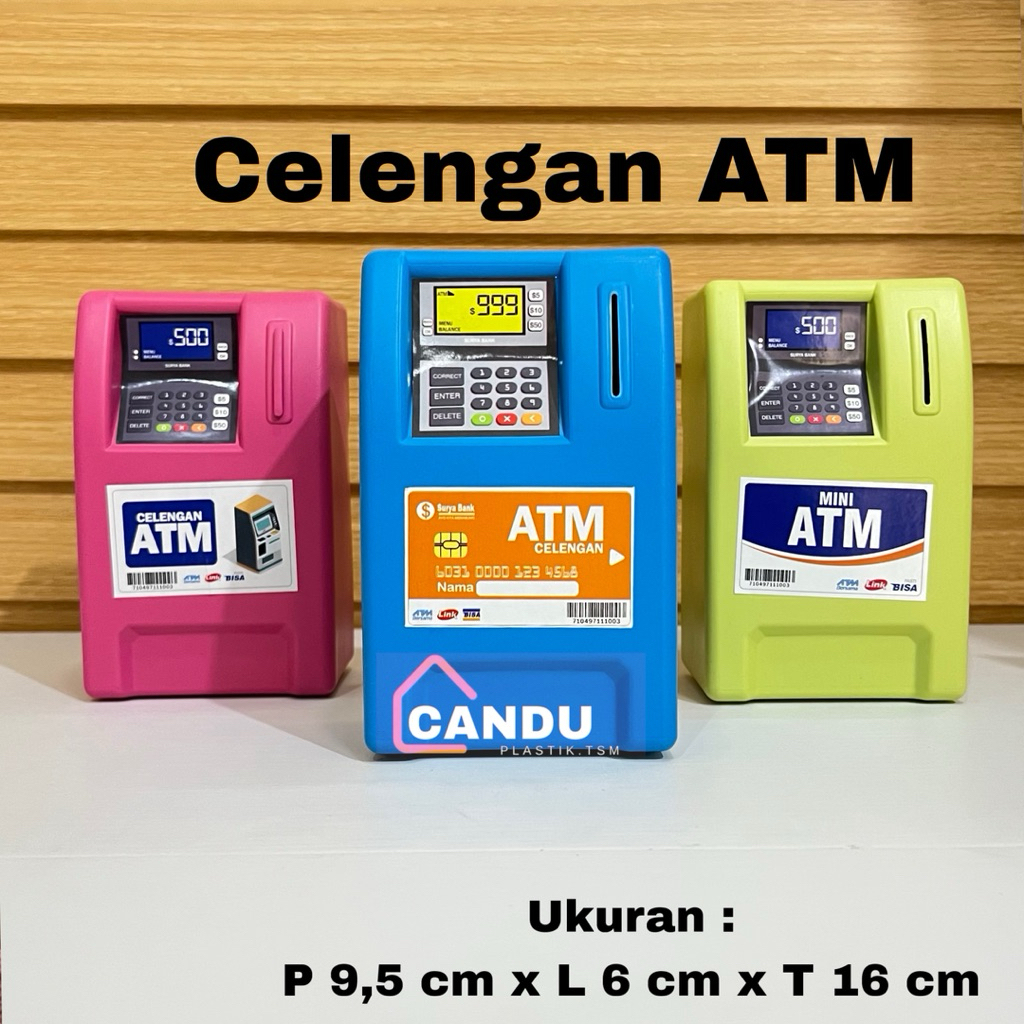 Celengan Bentuk ATM / Celengan Unik / Mainan anak/ Hadiah Celengan/ Celengan ATM Mini Unik  /Sovenir