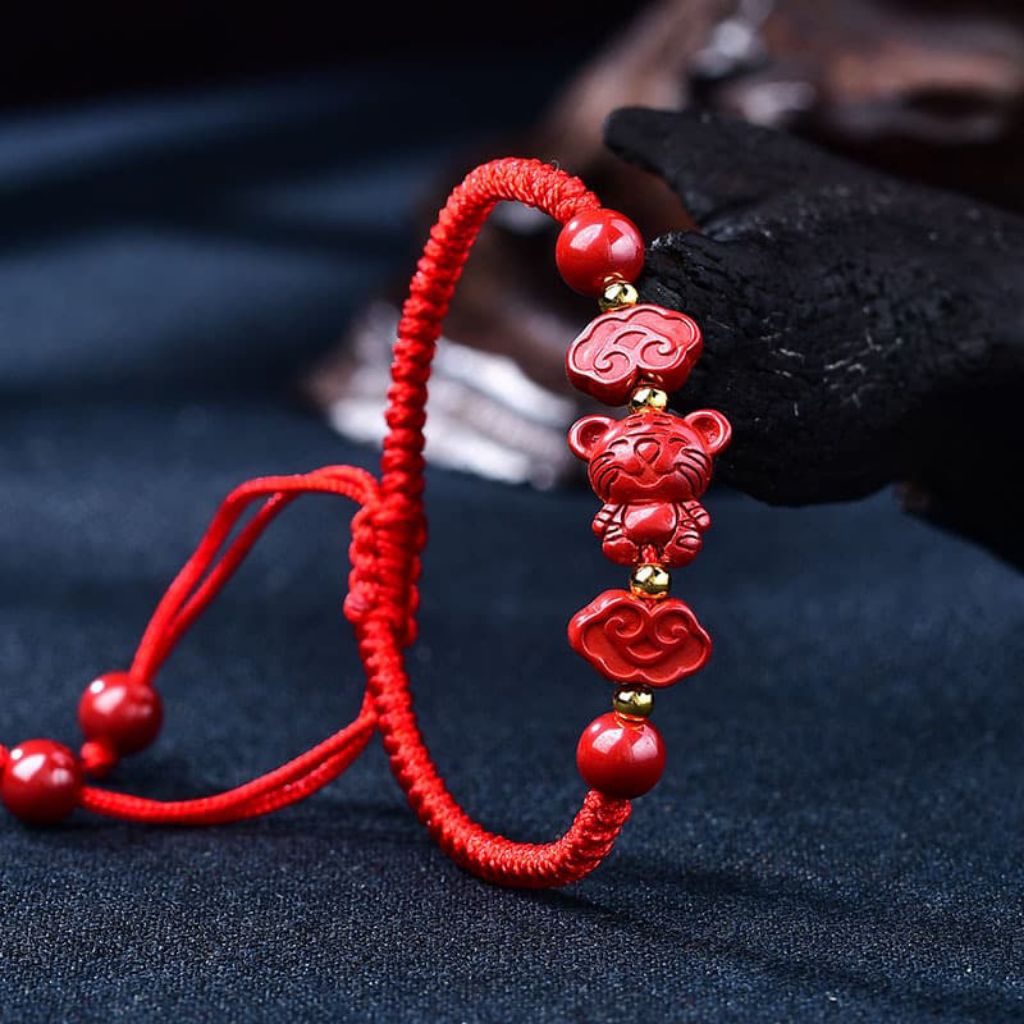 Gelang Shio / Gelang 12 Shio Cinnabar / Gelang Chinese Zodiac / Gelang Tali Shio