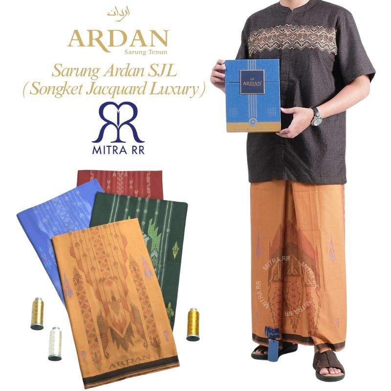 Sarung Ardan SJL Songket Jacquard Luxury | Sarung Ardan Gold Dewasa Motif Songket Original By Ketjub