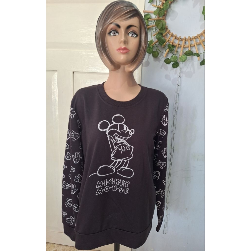 baju atasan switer hitam micky disney x nevada buy 1 get 1 size 15th - remaja - dewasa