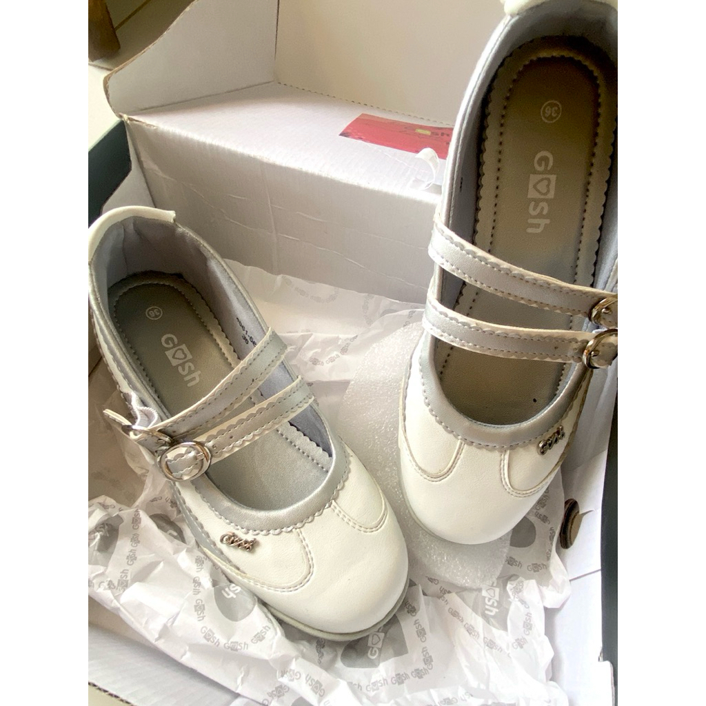 Gosh Bolzano 589 Wedges White Silver preloved Onitsuka Ballet look alike