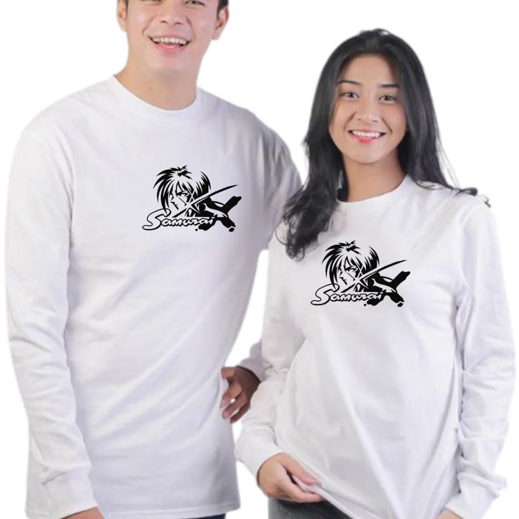 Kaos Samurai X Pria Wanita Lengan Pendek Lengan Panjang Katun Combat Premium 24s