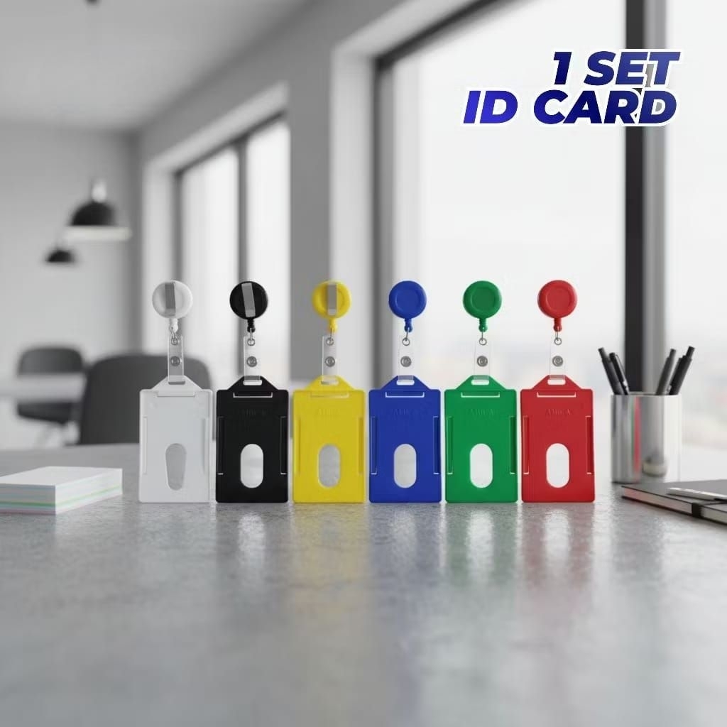 ID Card Holder | Id Card Yoyo | Name Tag Kantor | Yoyo 1-Set