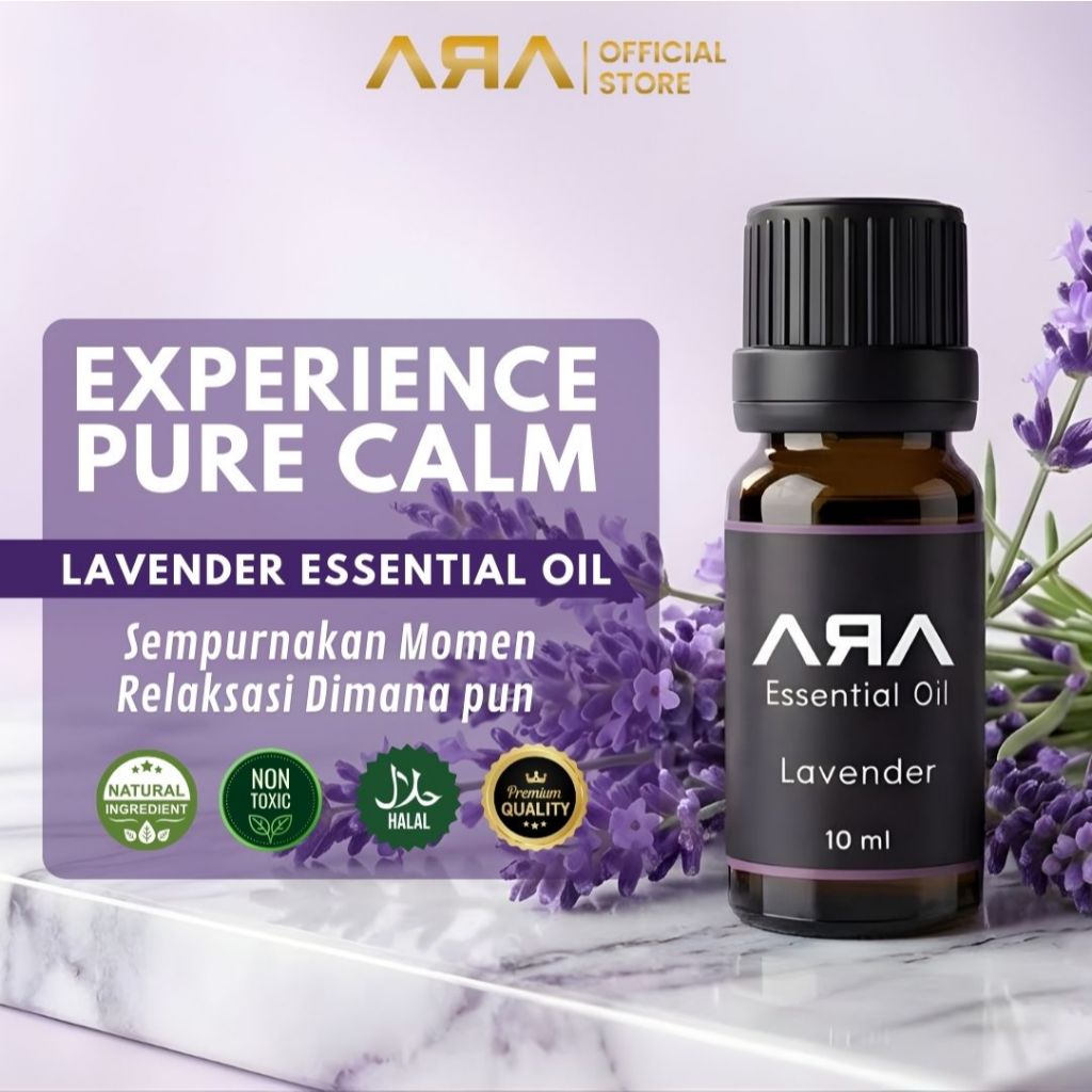 Essential Oil LAVENDER 10ML 100% Pure Natural Minyak Aromatherapy Rumahwangiara