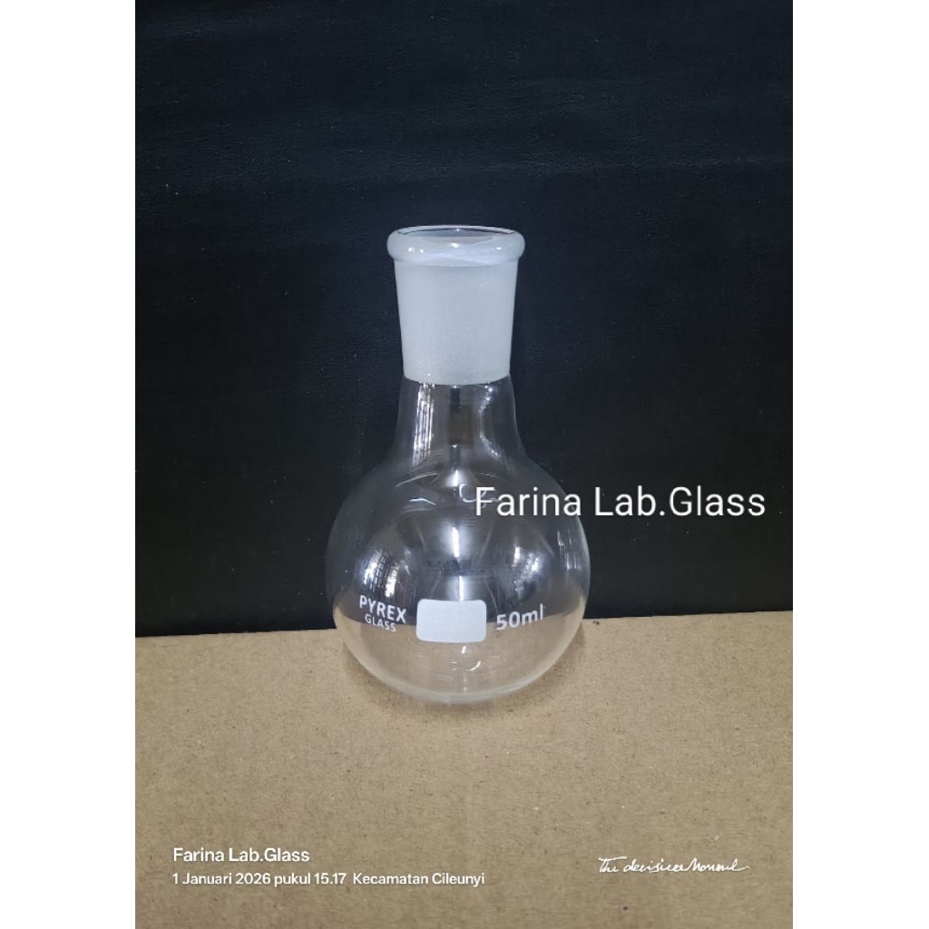Labu Didih-Boiling Flask 50ml Ns19/26 Pyrex Class A