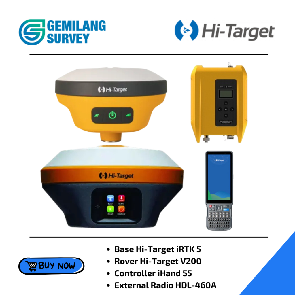 GPS Geodetik Hi-Target iRTK5 & Hi-Target V200 Rover IMU-RTK