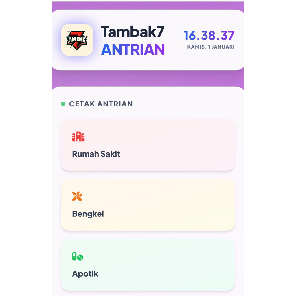 Aplikasi Antrian Berbasis Web