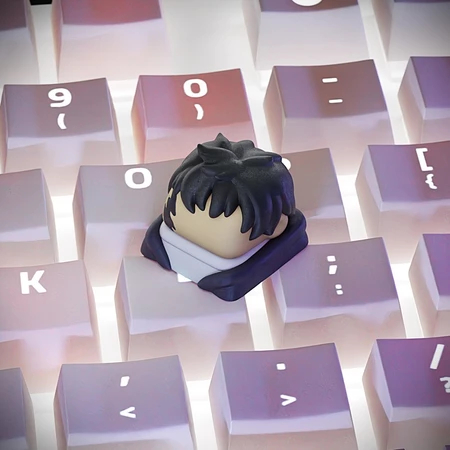 Keycaps Sung Jin-Woo Solo Leveling Resin Handmade Desain Ikonik Kompatibel Cherry MX