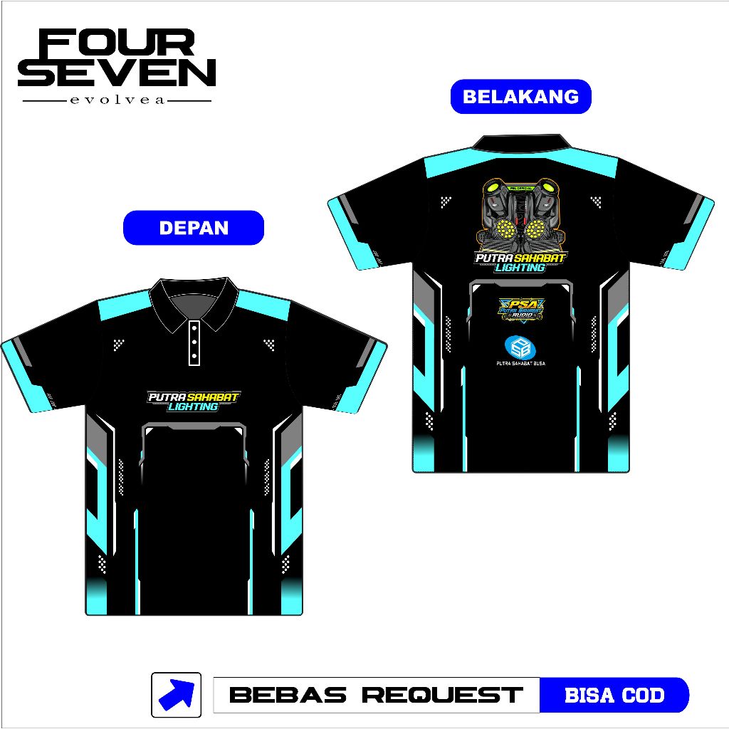 Jersey Sound System / Jersey Tukang Lighting Custom Full Printing (Desain Bebas Request)