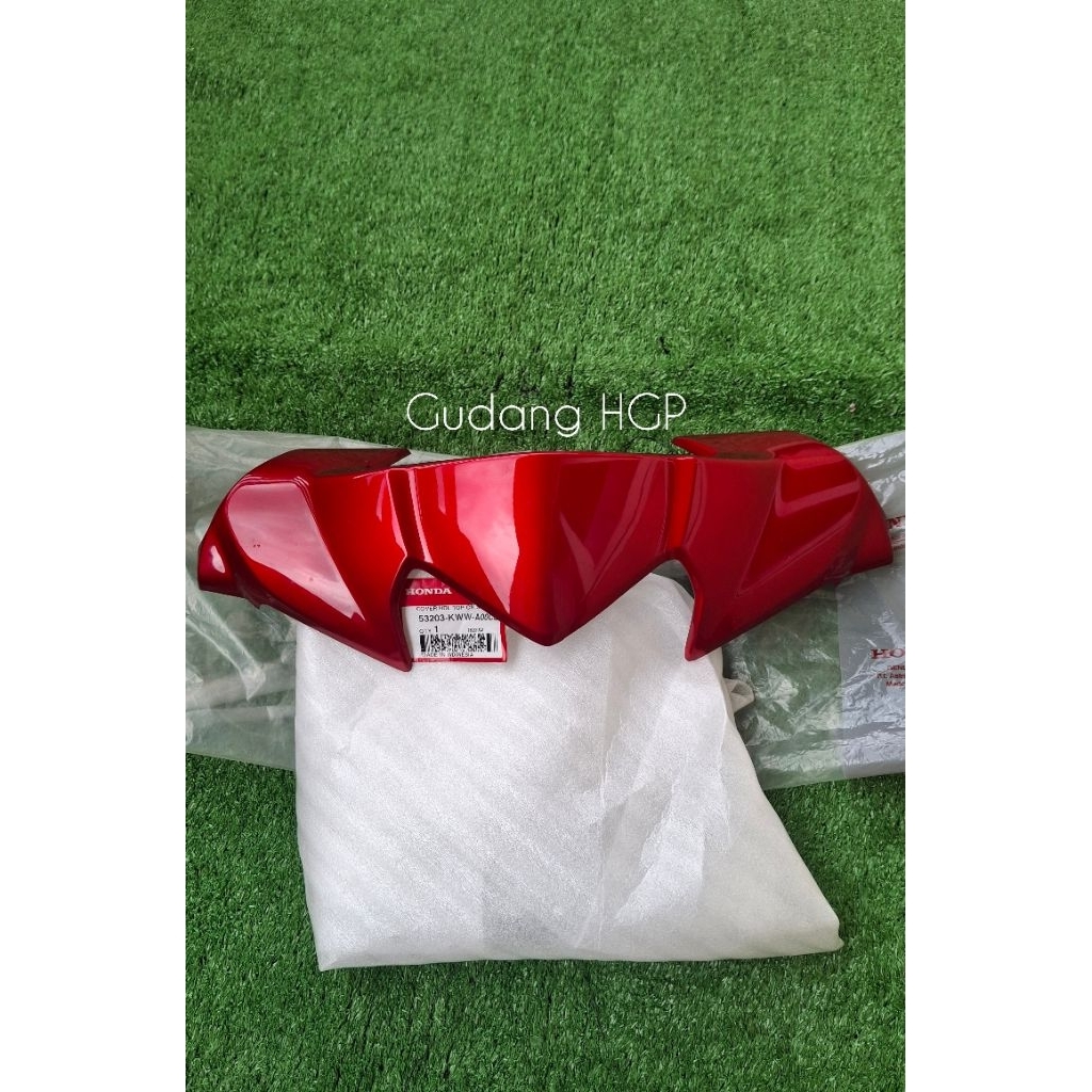 Cover Handle Top Red Maroon Revo Batok Kepala Atas Absolute 110 53203-KWW-A00CSR Honda Genuine Parts