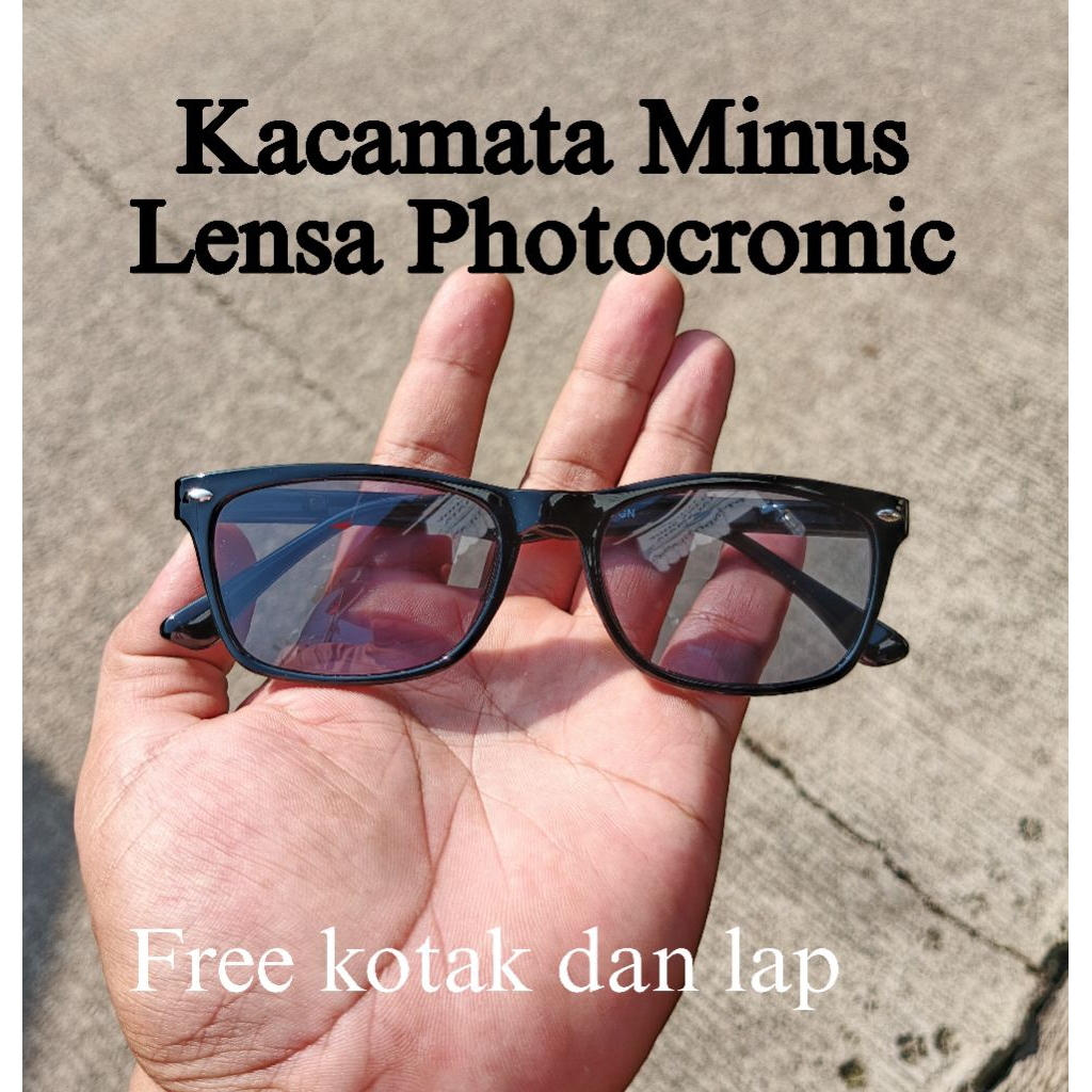 KACAMATA MINUS -0.25 S/D -6.00 LENSA BLUECROMIC PHOTOCROMIC ANTI RADIASI BERUBAH WARNA KACAMATA MINU