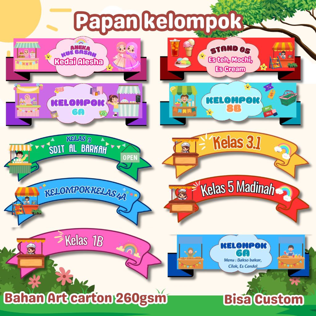 READY DEKORASI MARKET DAY CUSTOM SATUAN TULISAN DEKORASI MARKET DAY PAPER ONLY