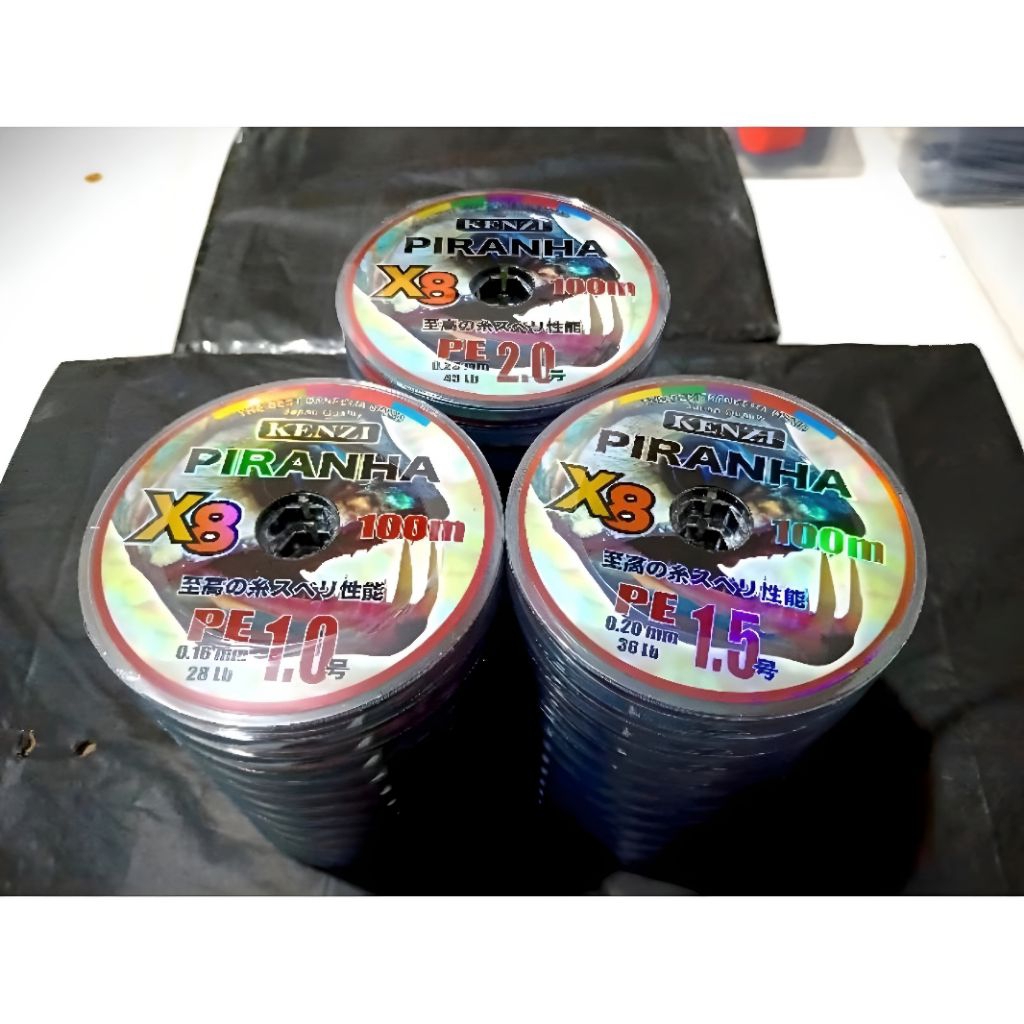 SENAR PANCING PE KENZI PIRANHA X8. 100 METER