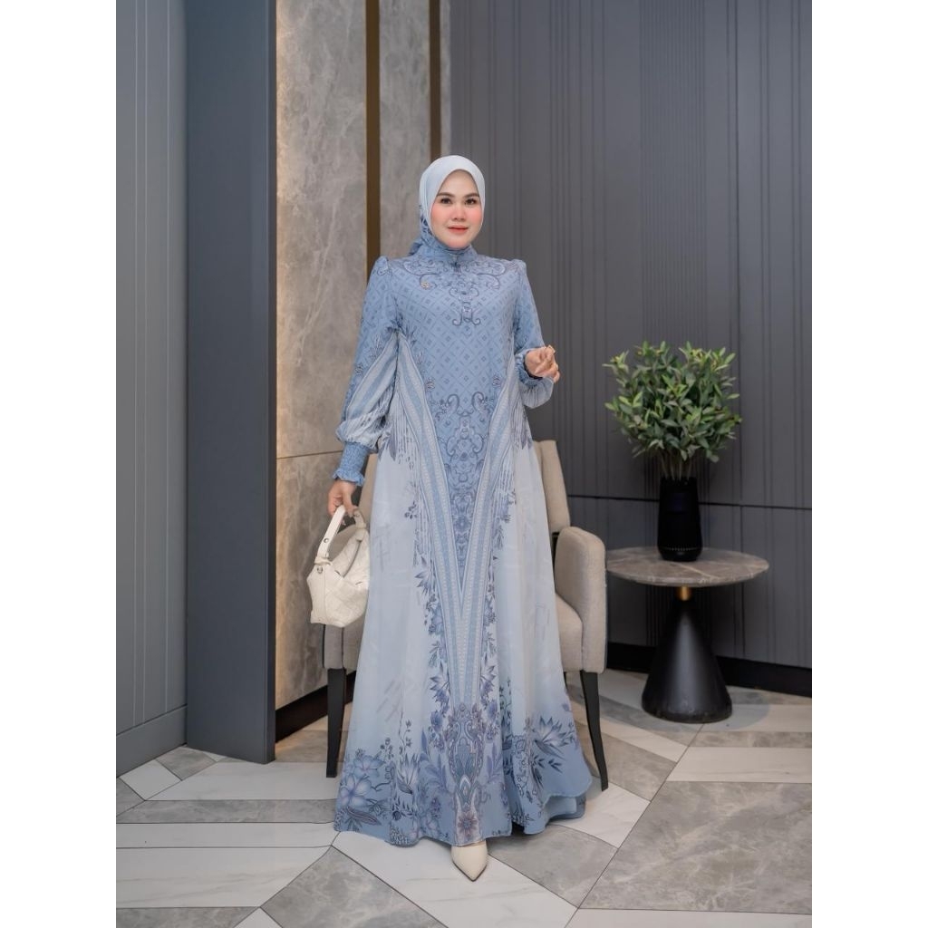 Gamis Syari NOURA  SERIES BY AZZAHRA SYARI/Gamis Bunda Premium Lebaran